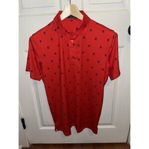 G/Fore Men’s Red Navy Polo Short Sleeve Golf Size S Small
